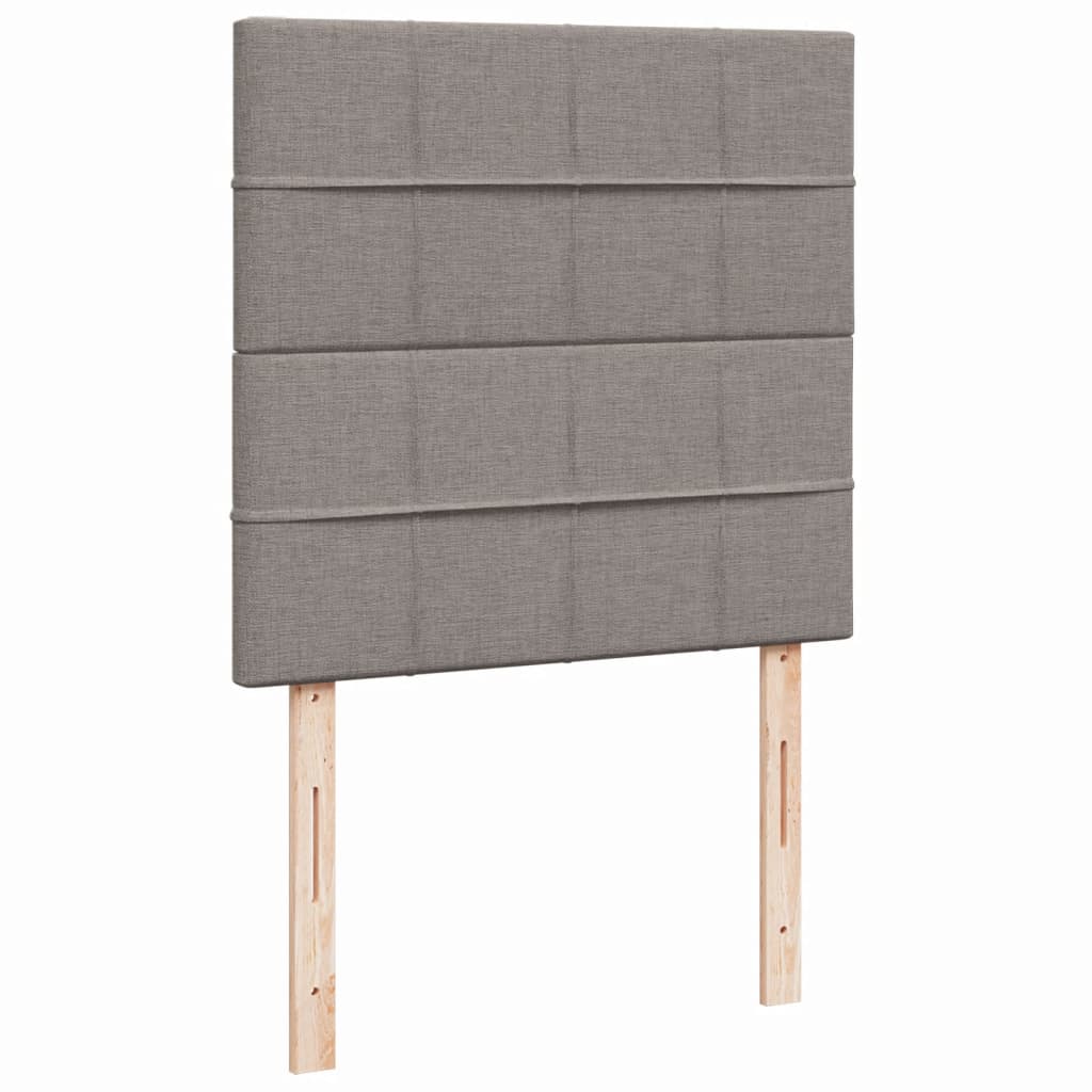 Sommier à lattes de lit avec matelas Taupe 90x200 cm Tissu