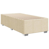 Sommier à lattes de lit avec matelas Crème 90x200 cm Tissu