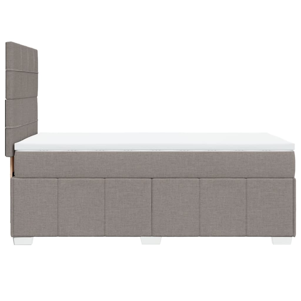 Sommier à lattes de lit avec matelas Taupe 100x200 cm Tissu