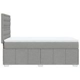 Sommier à lattes de lit avec matelas Gris clair 100x200cm Tissu