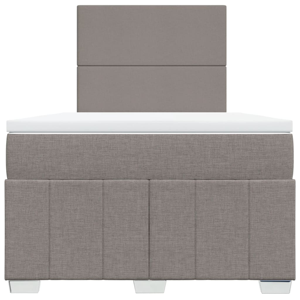 Sommier à lattes de lit avec matelas taupe 120x190 cm tissu