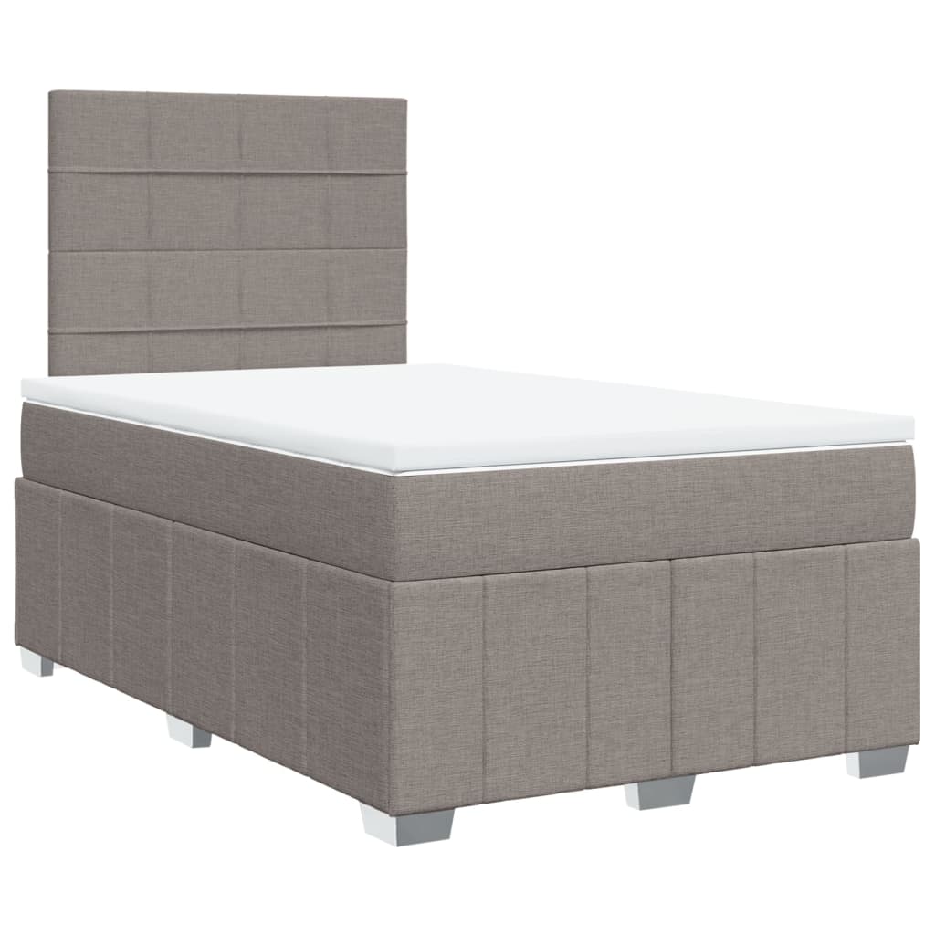 Sommier à lattes de lit avec matelas taupe 120x190 cm tissu