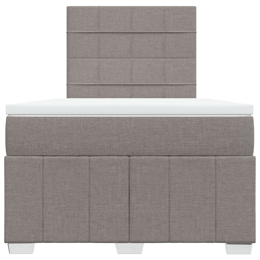 Sommier à lattes de lit avec matelas taupe 120x190 cm tissu