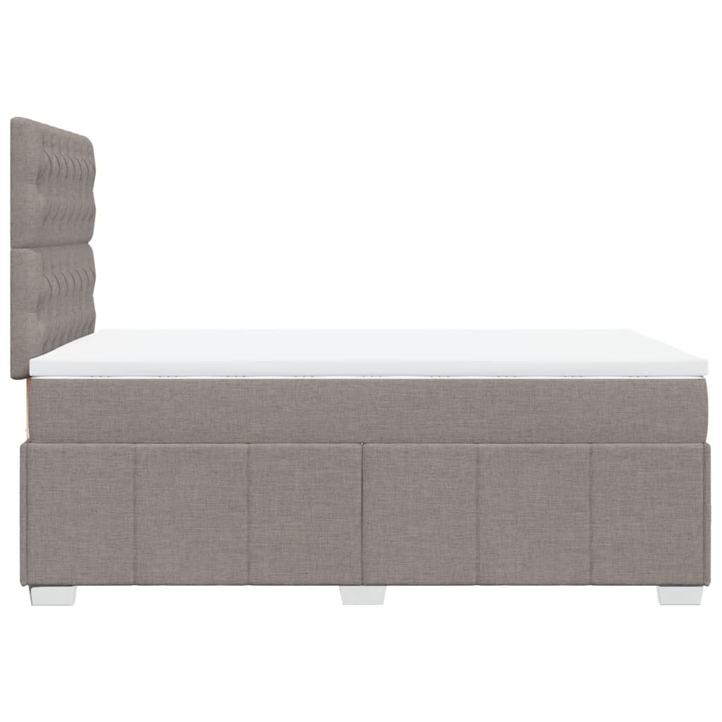 Sommier à lattes de lit avec matelas taupe 120x190 cm tissu