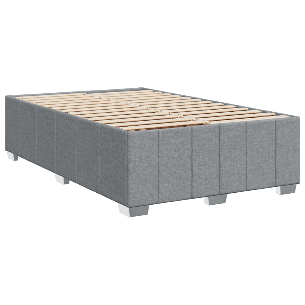 Sommier à lattes de lit avec matelas Gris clair 120x200cm Tissu