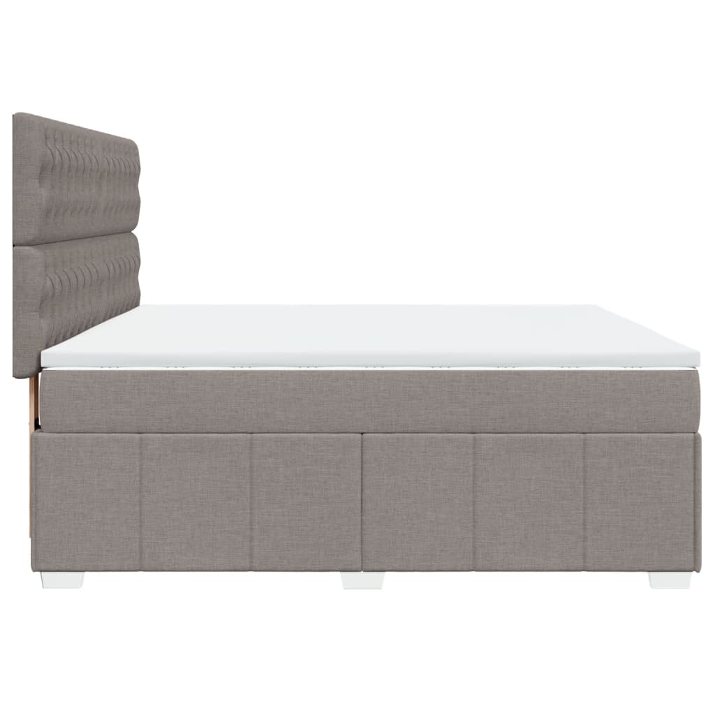 Sommier à lattes de lit avec matelas Taupe 180x200 cm Tissu