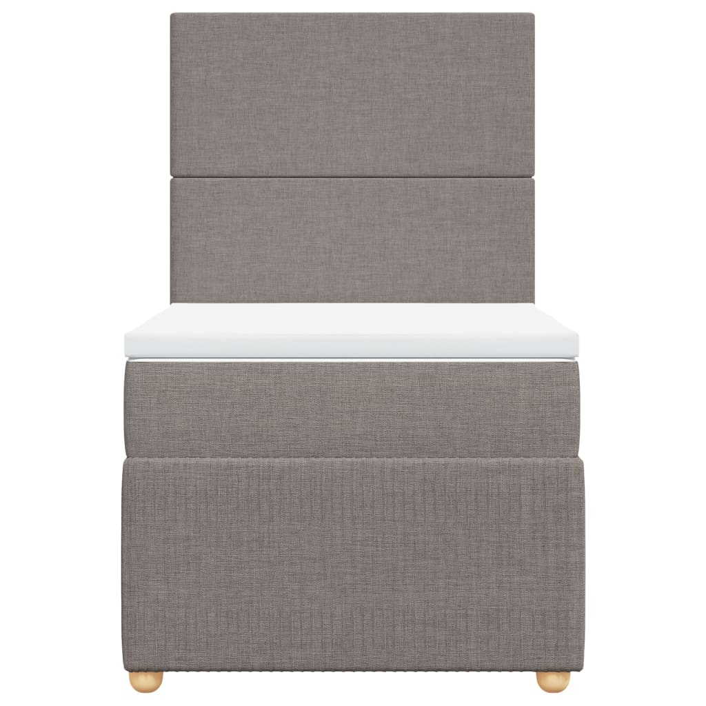 Sommier à lattes de lit avec matelas Taupe 80x200 cm Tissu