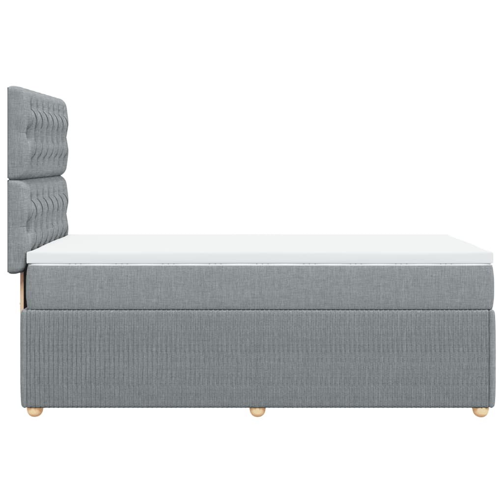 Sommier à lattes de lit avec matelas gris clair 80x200 cm tissu