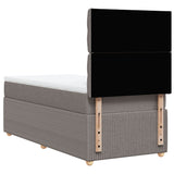 Slatted bed base with mattress Taupe 80x200 cm Fabric