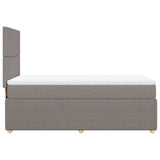 Sommier à lattes de lit avec matelas Taupe 90x190 cm Tissu