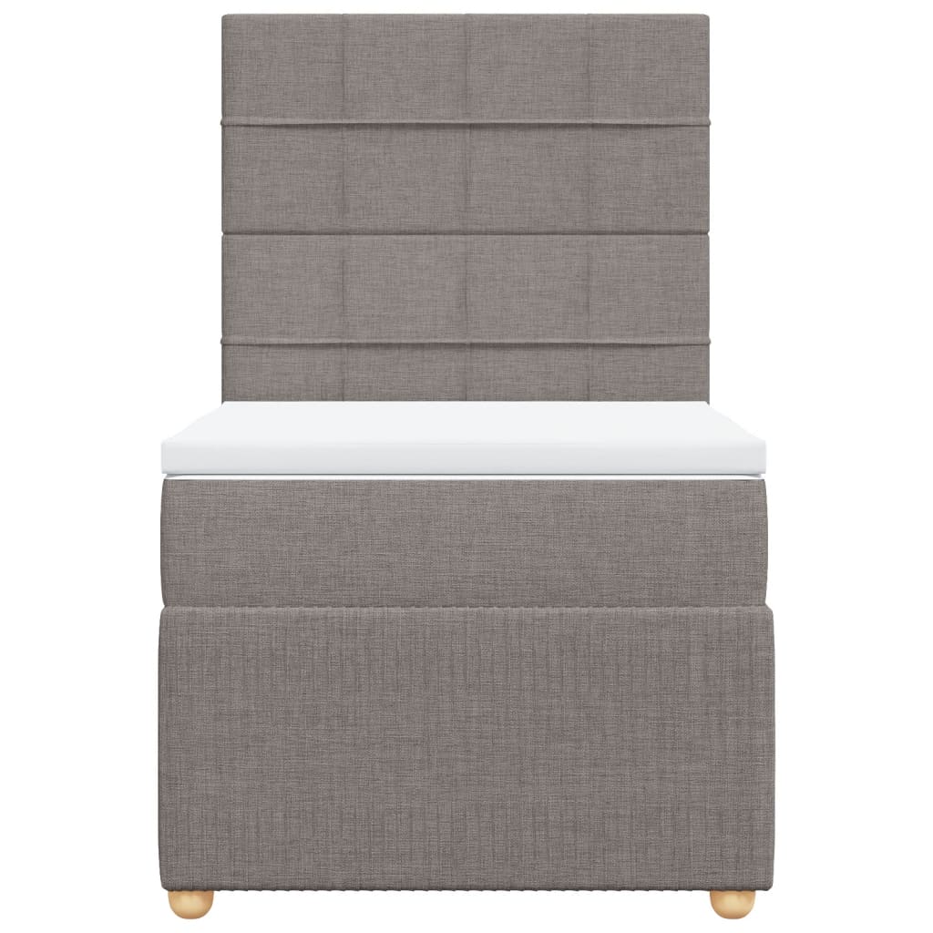 Sommier à lattes de lit avec matelas Taupe 90x190 cm Tissu