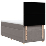 Sommier à lattes de lit avec matelas Taupe 90x200 cm Tissu