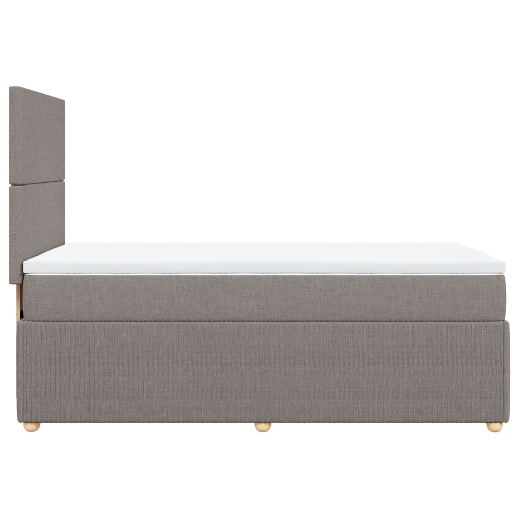 Sommier à lattes de lit avec matelas Taupe 100x200 cm Tissu