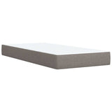 Sommier à lattes de lit avec matelas Taupe 100x200 cm Tissu