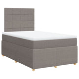 Sommier à lattes de lit avec matelas taupe 120x190 cm tissu