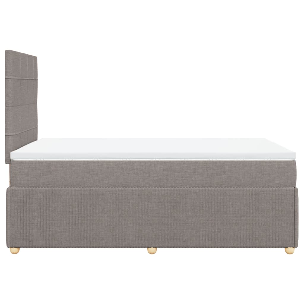 Sommier à lattes de lit avec matelas taupe 120x190 cm tissu