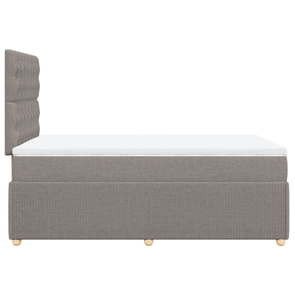 Sommier à lattes de lit avec matelas Taupe 120x200 cm Tissu