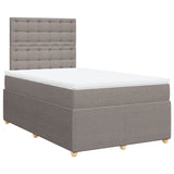 Sommier à lattes de lit avec matelas Taupe 120x200 cm Tissu