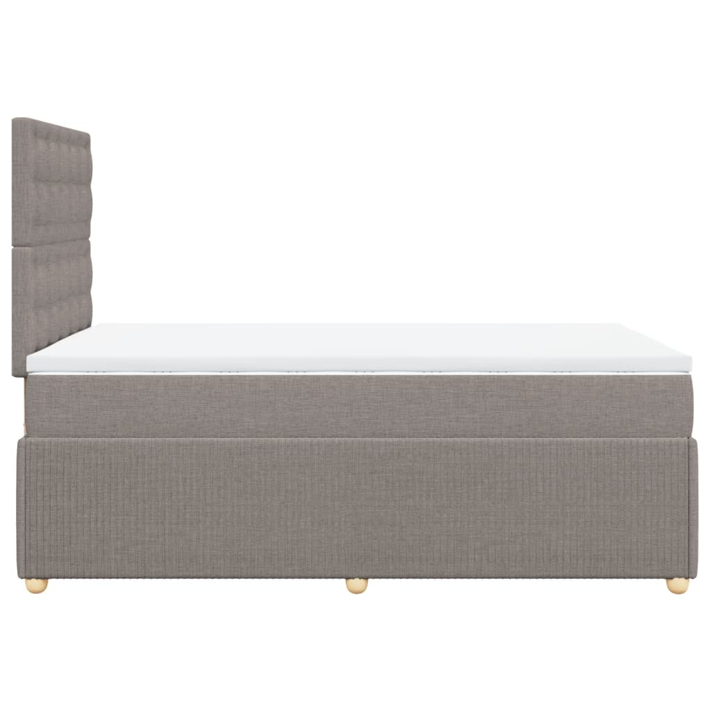 Sommier à lattes de lit avec matelas Taupe 120x200 cm Tissu