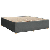 Slatted bed base with mattress Dark grey 180x200cm Fabric