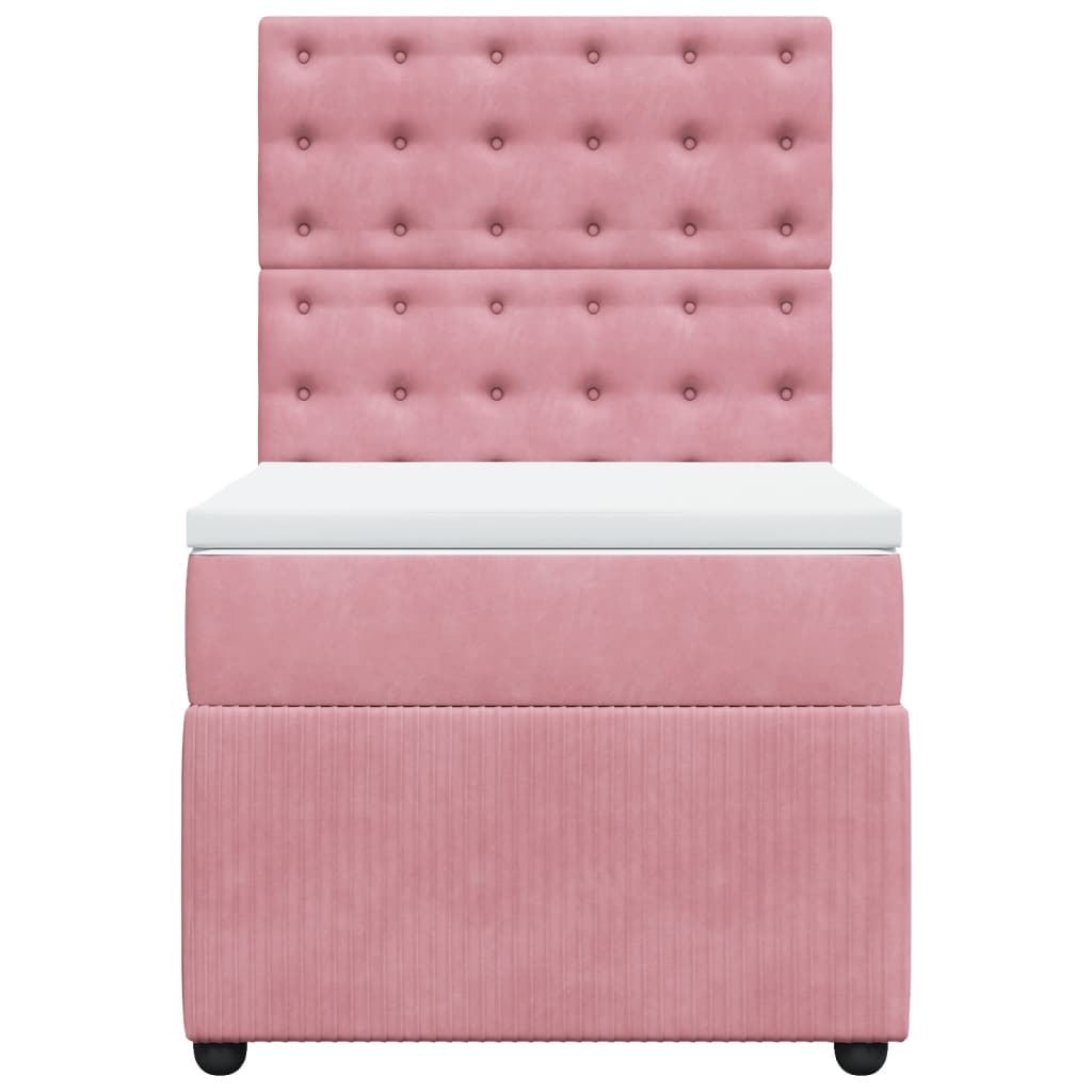 Sommier à lattes de lit avec matelas Rose 90x190 cm Velours