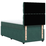 Slatted bed base with mattress Dark green 90x200 cm