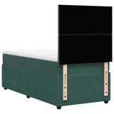 Slatted bed base with mattress Dark green 100x200 cm