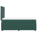 Slatted bed base with mattress Dark green 100x200 cm