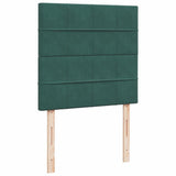 Slatted bed base with mattress Dark green 100x200 cm