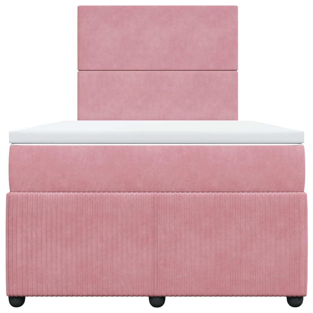 Slatted bed base with mattress Rose 120x200 cm Velvet