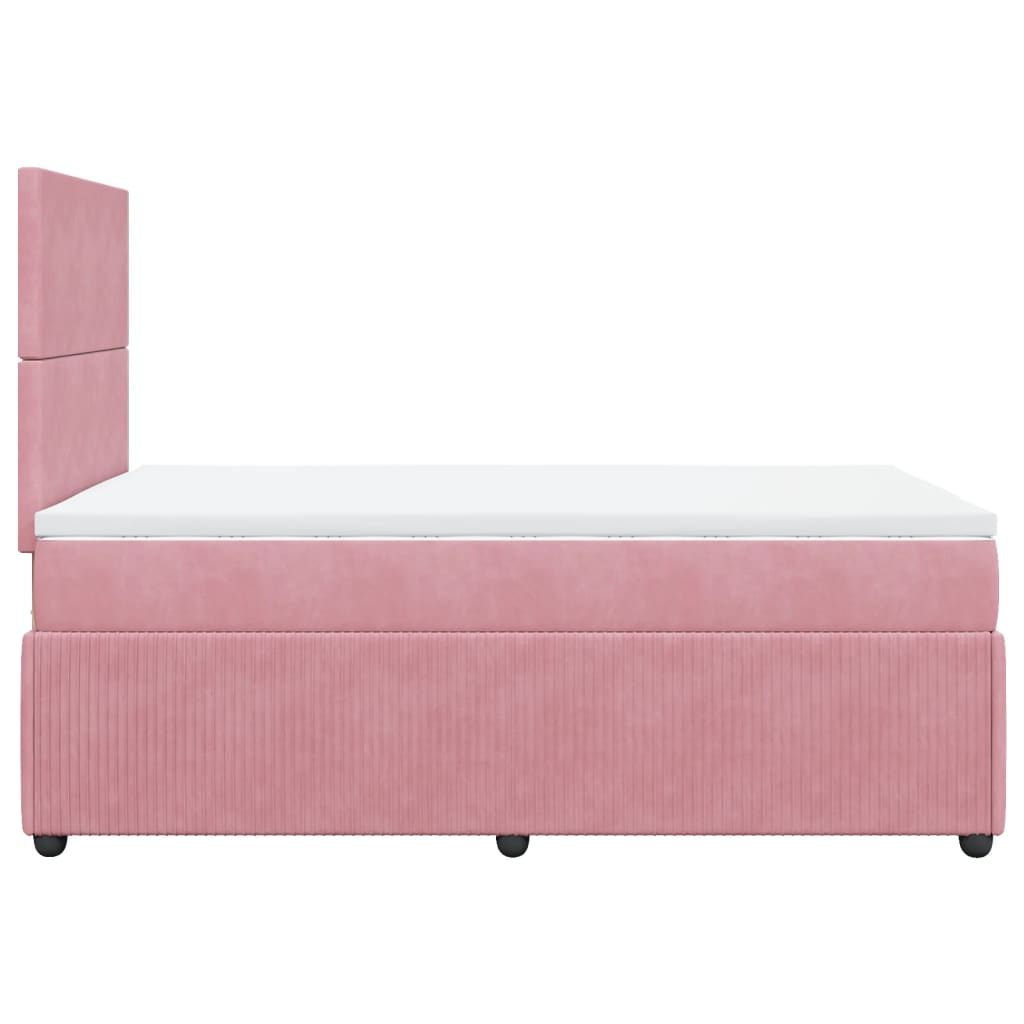 Slatted bed base with mattress Rose 120x200 cm Velvet