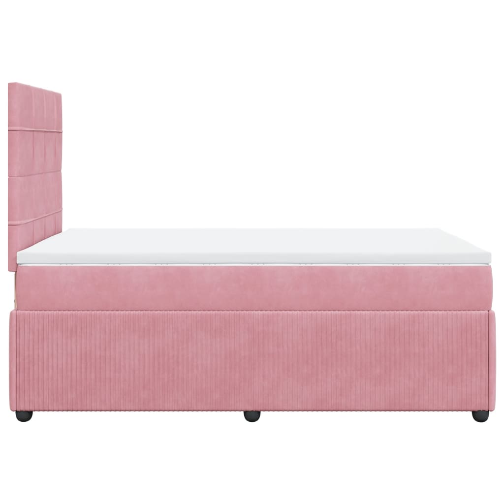 Slatted bed base with mattress Rose 120x200 cm Velvet