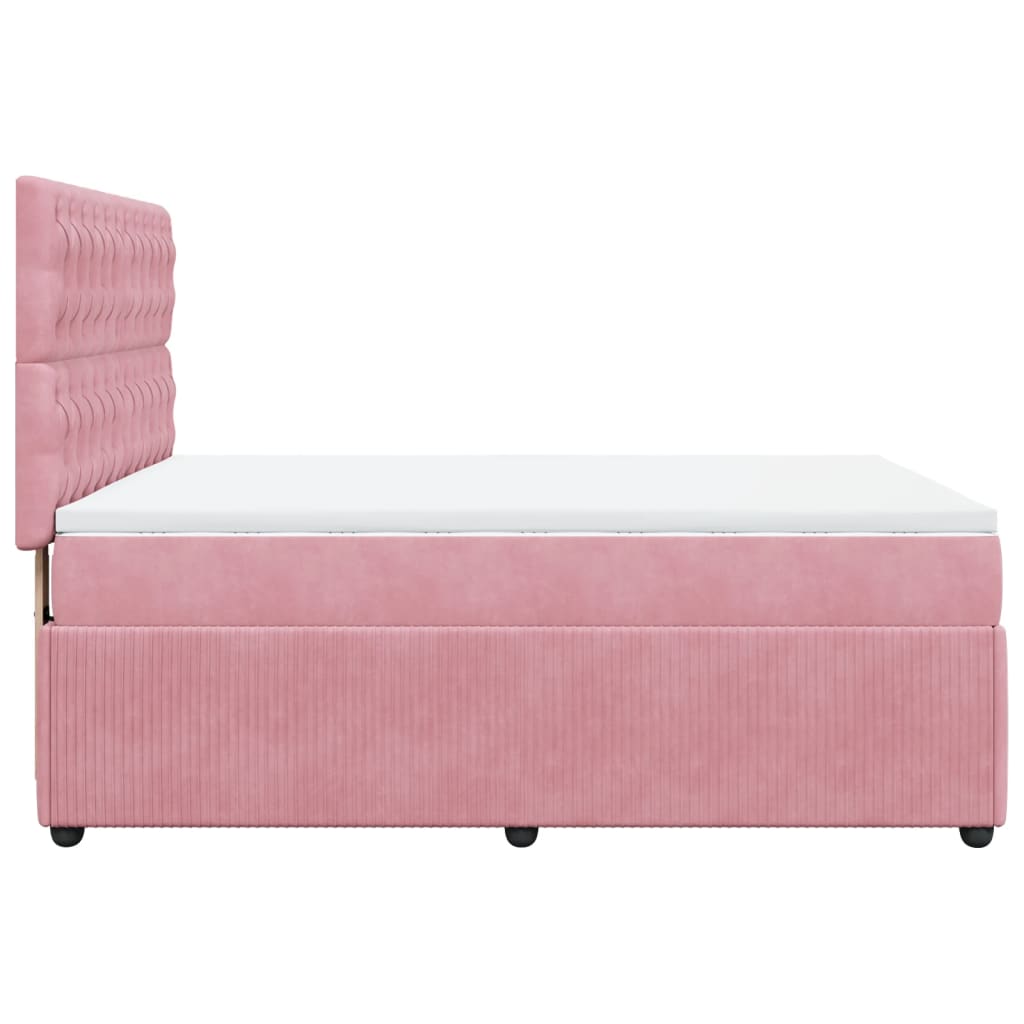 Slatted bed base with mattress Rose 140x190 cm Velvet