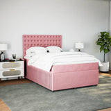 Slatted bed base with mattress Rose 140x190 cm Velvet