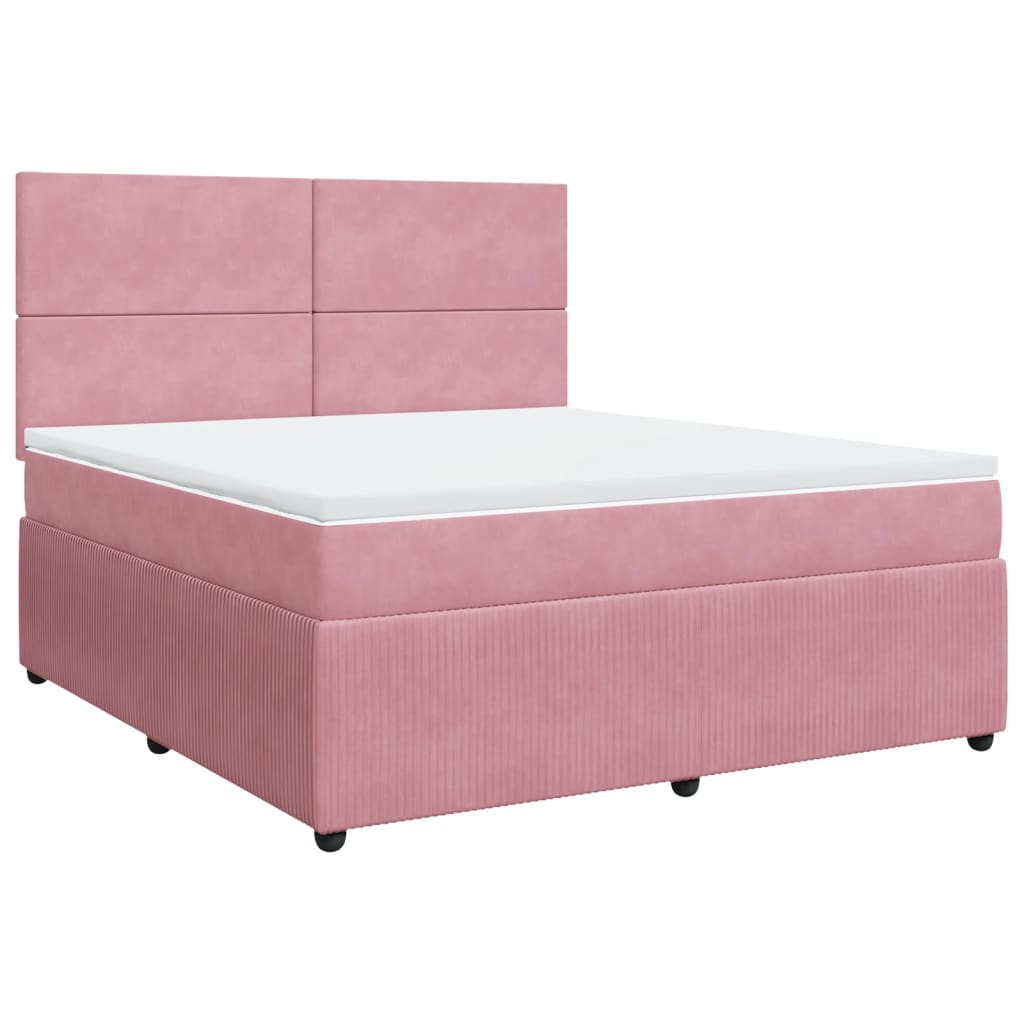 Slatted bed base with mattress Rose 180x200 cm Velvet