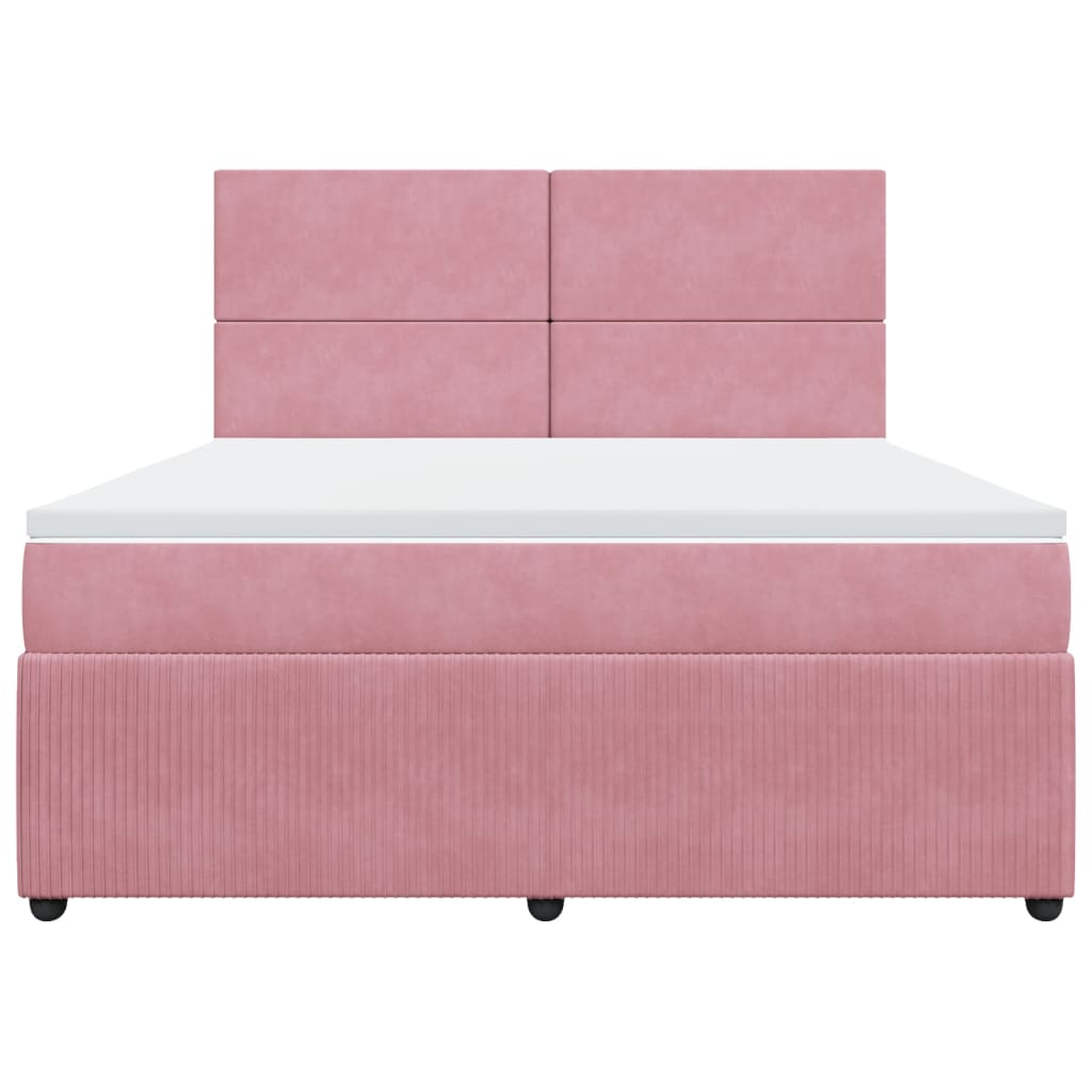 Slatted bed base with mattress Rose 180x200 cm Velvet