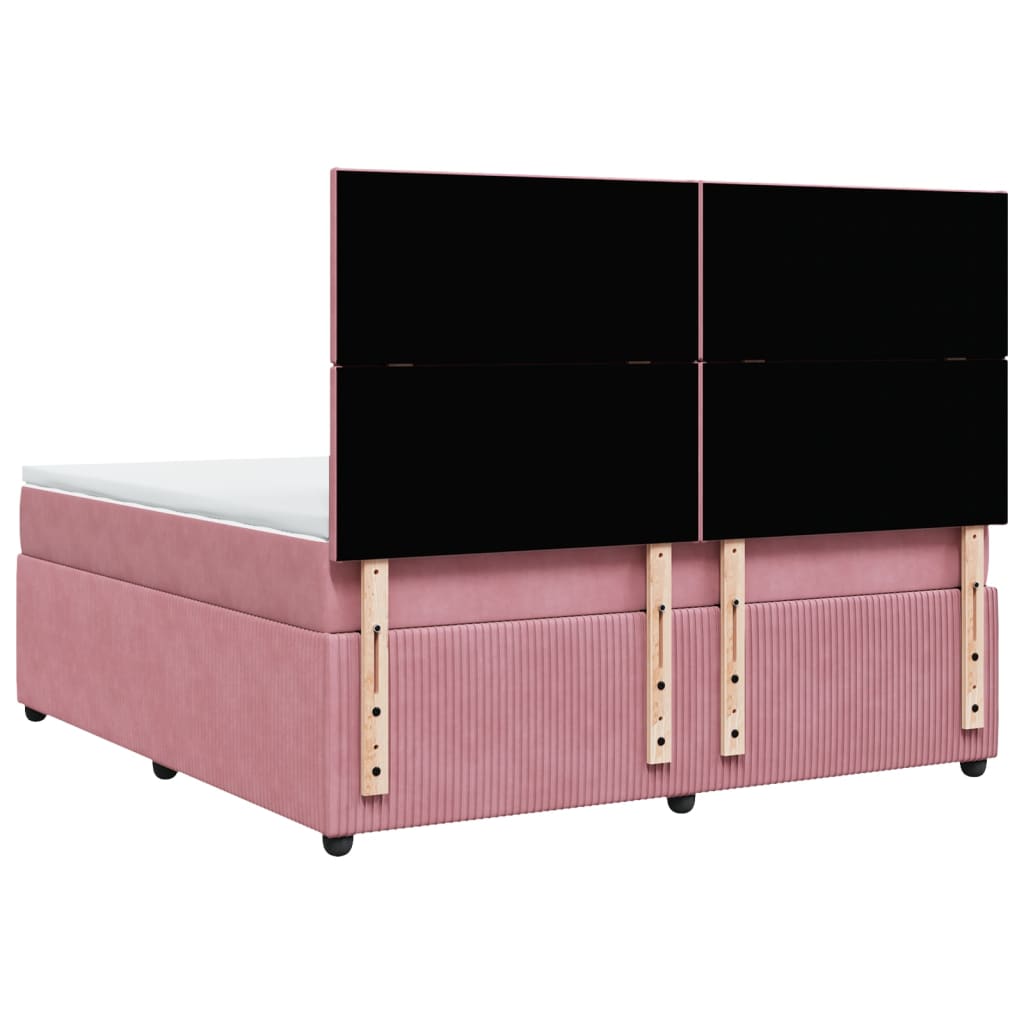 Slatted bed base with mattress Rose 180x200 cm Velvet