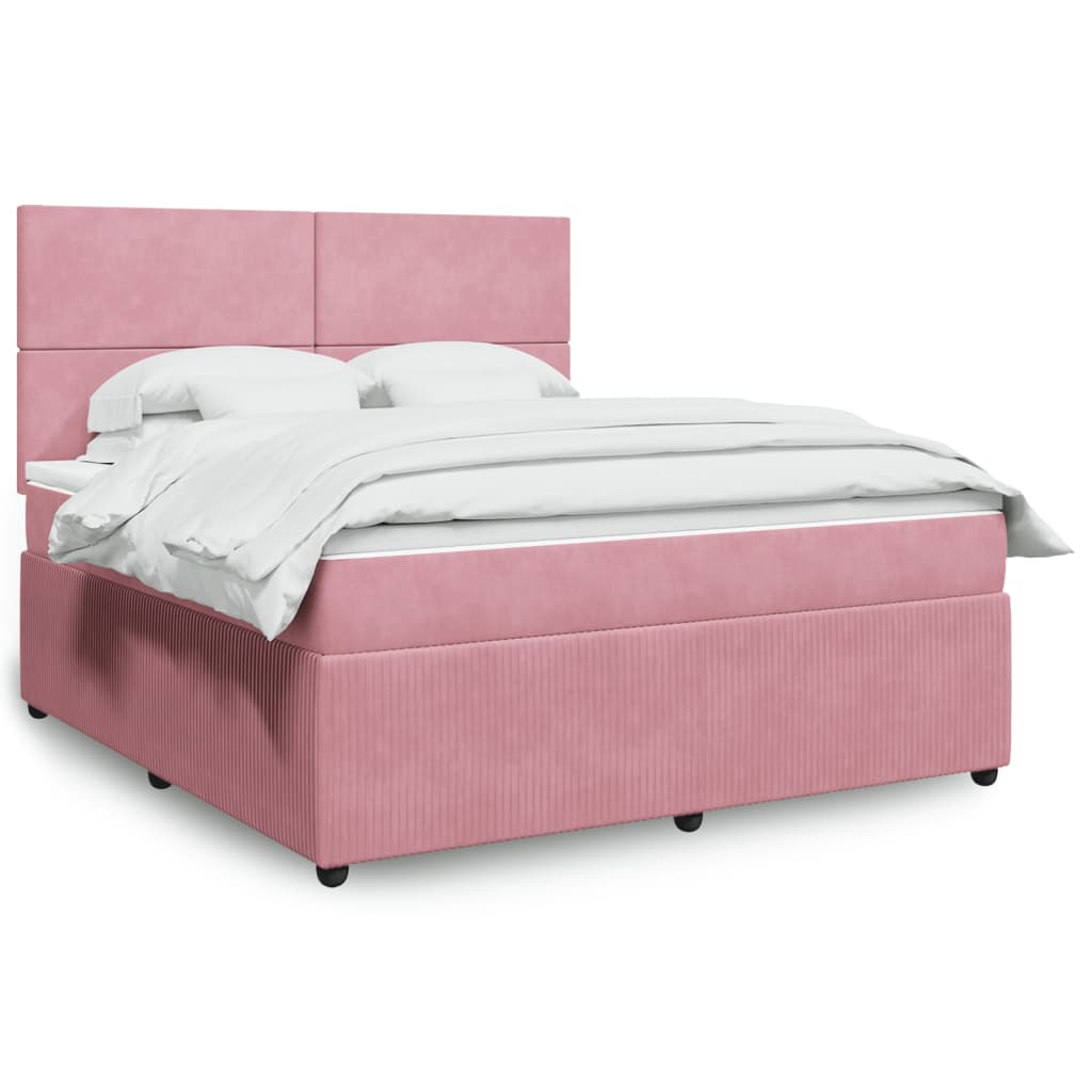 Slatted bed base with mattress Rose 180x200 cm Velvet