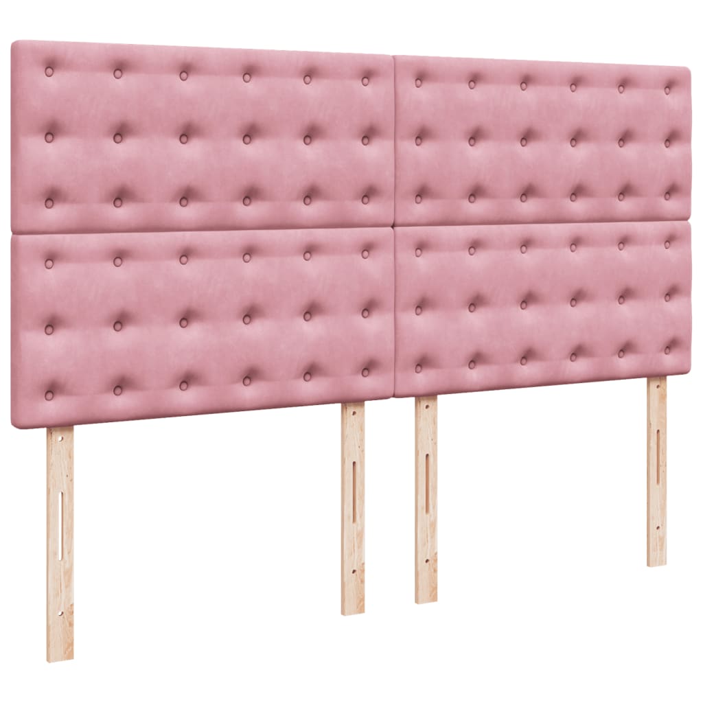 Sommier à lattes de lit avec matelas Rose 200x200 cm Velours