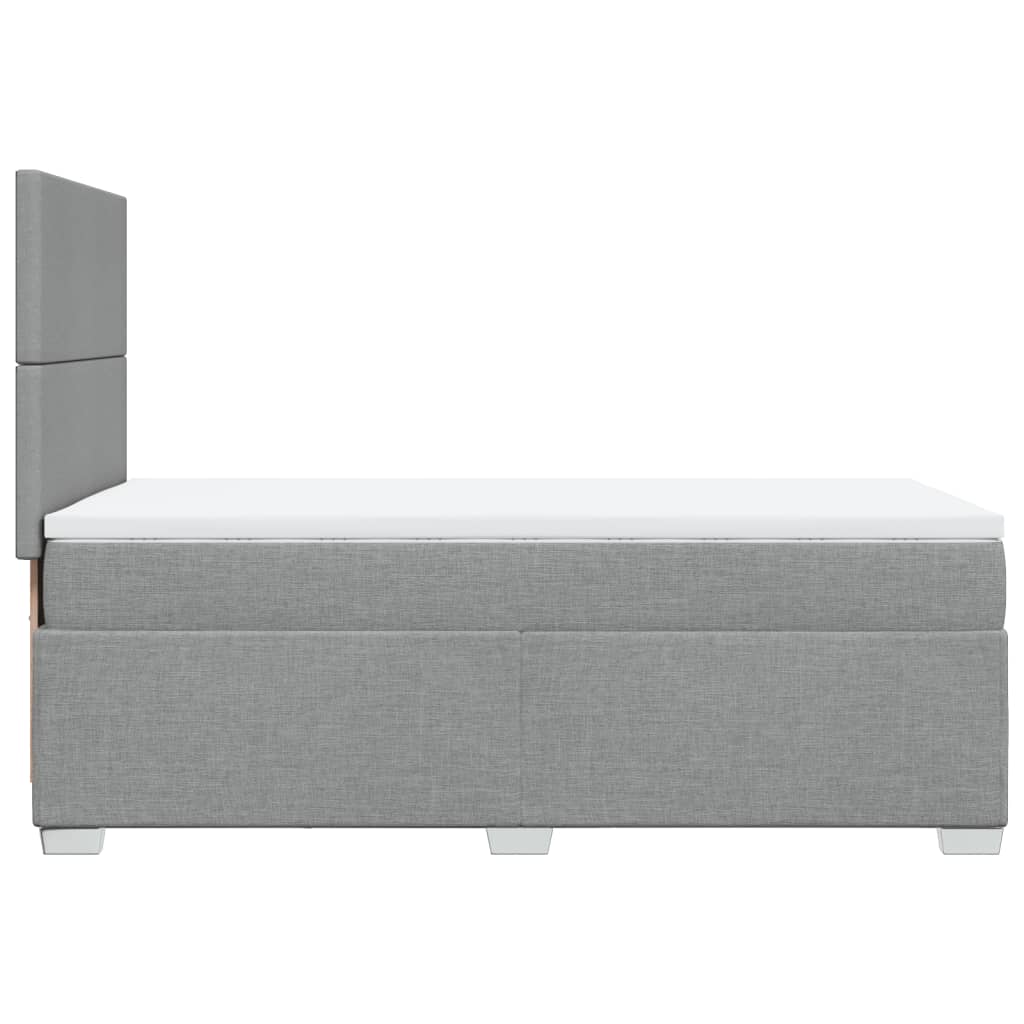 Sommier à lattes de lit avec matelas gris clair 80x200 cm tissu