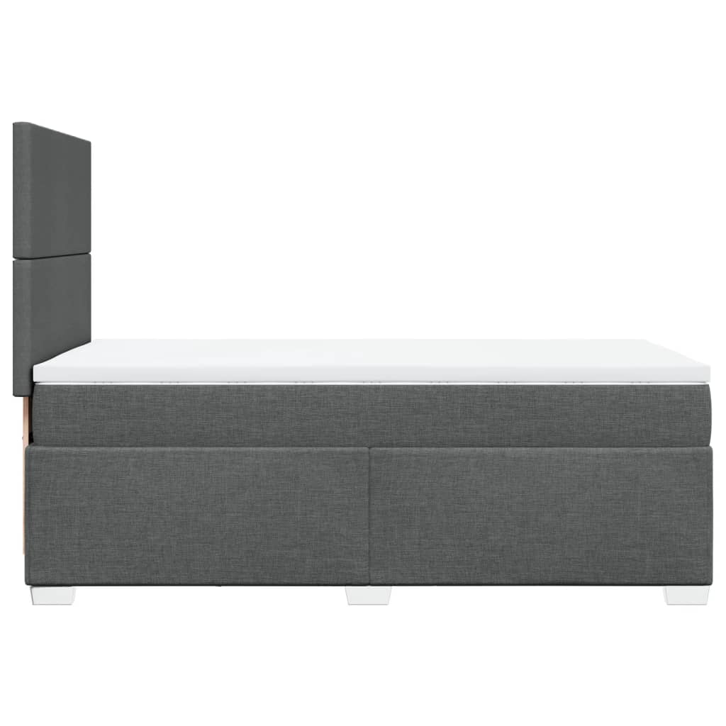 Sommier à lattes de lit avec matelas Gris foncé 80x200 cm Tissu