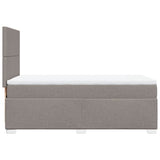 Sommier à lattes de lit avec matelas Taupe 80x200 cm Tissu