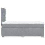 Sommier à lattes de lit avec matelas gris clair 80x200 cm tissu