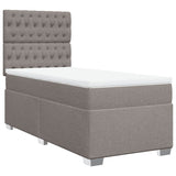 Sommier à lattes de lit avec matelas Taupe 80x200 cm Tissu