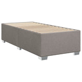 Slatted bed base with mattress Taupe 90x190 cm Fabric