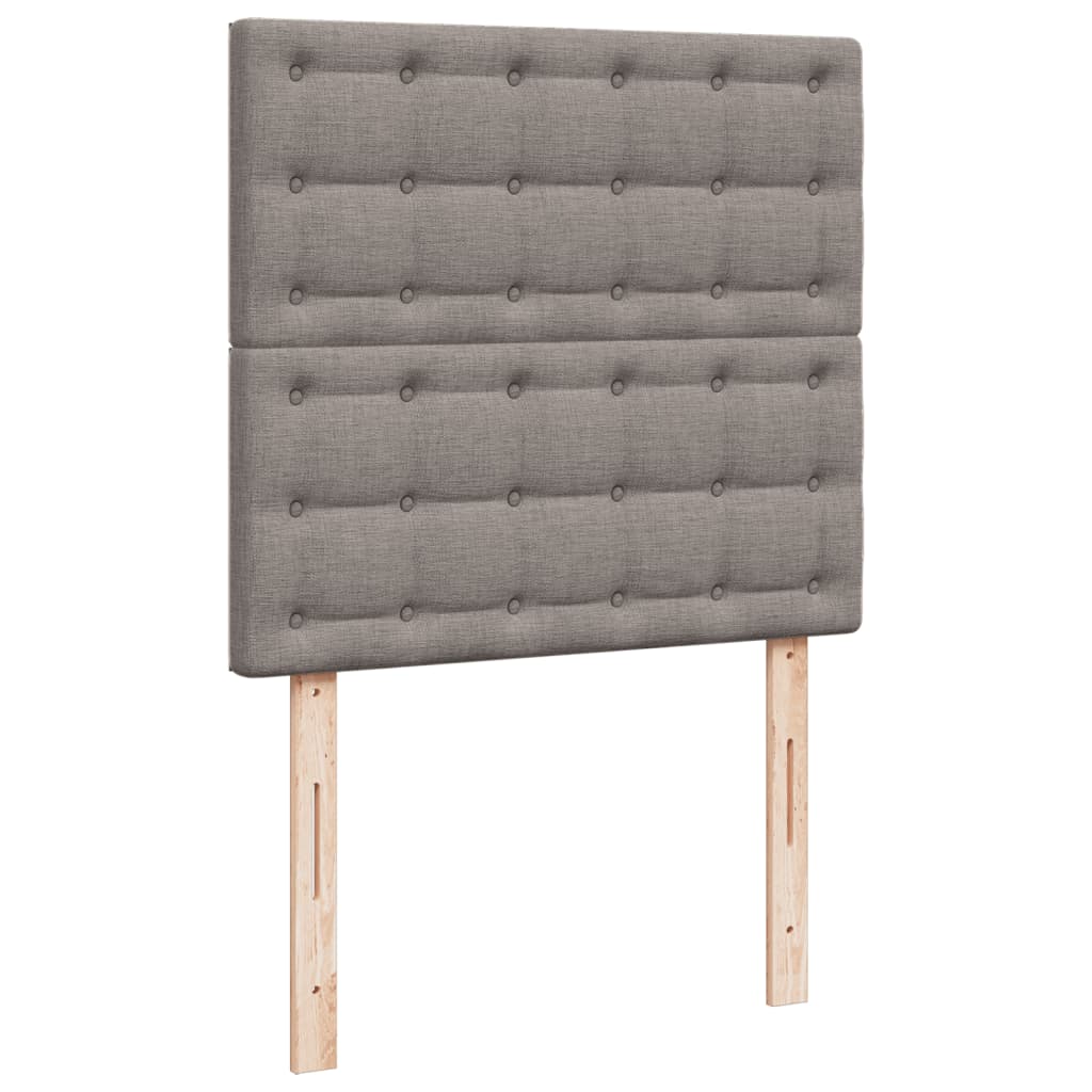 Sommier à lattes de lit avec matelas Taupe 90x190 cm Tissu