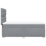 Sommier à lattes de lit avec matelas Gris clair 90x200 cm Tissu