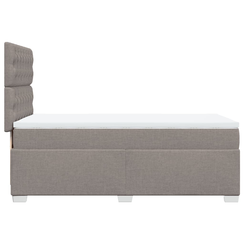 Sommier à lattes de lit avec matelas Taupe 90x200 cm Tissu