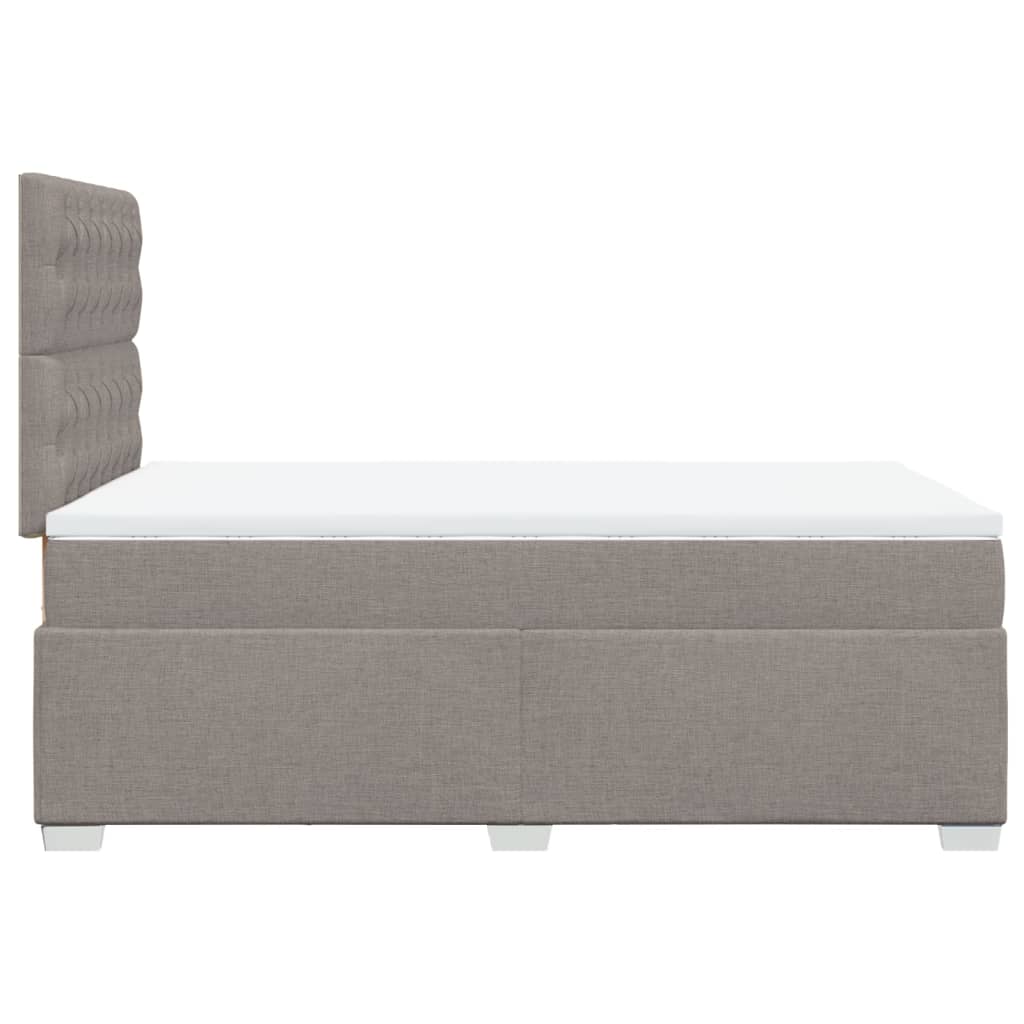 Sommier à lattes de lit avec matelas Taupe 120x200 cm Tissu