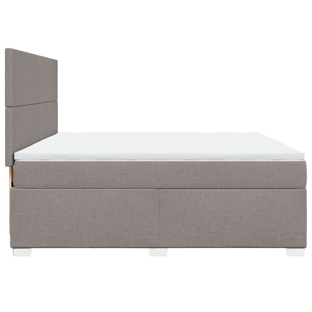 Sommier à lattes de lit avec matelas Taupe 180x200 cm Tissu